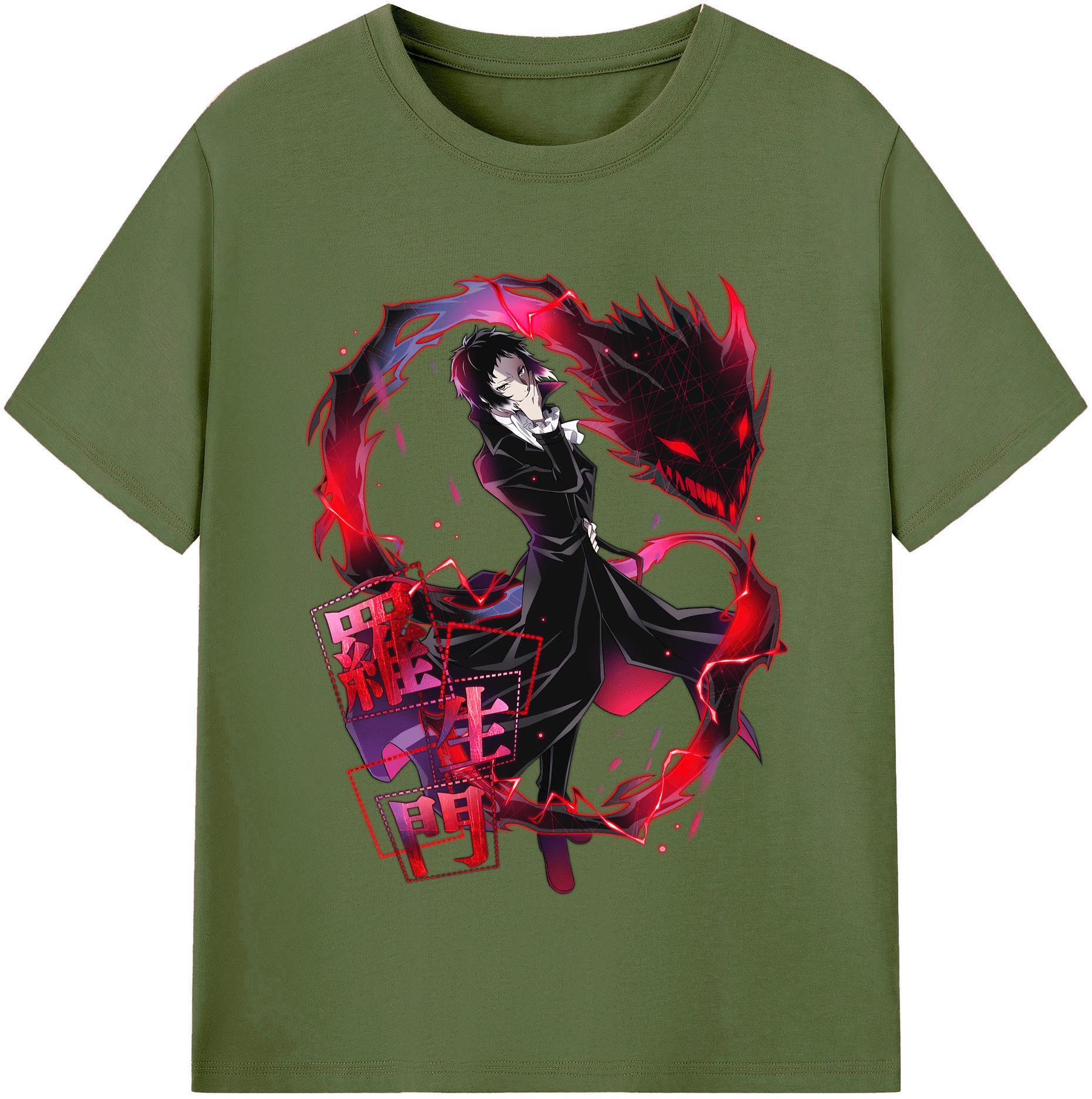 （画像用） 文豪ストレイドッグス Bungo Stray Dogs 綿100％半袖Tシャツ（フロントプリント）